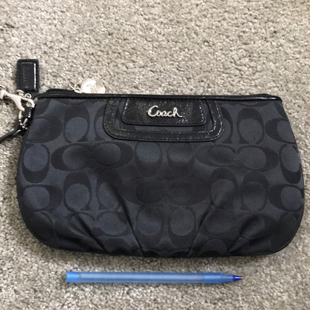 Black coach wristlet